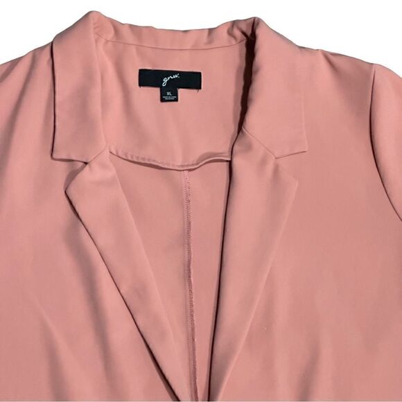 GNW Pink Open Front Knot Cuff 3/4 Sleeve Office Blazer - Picture 4 of 11